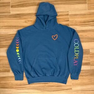 Coldplay Moon Music of the Spheres 2025 World‎ Tour Hoodie Blue 2XL